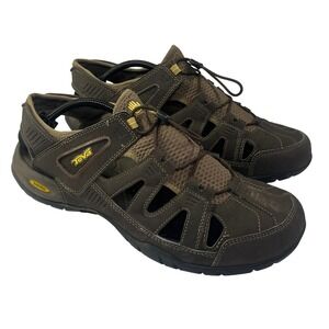 Teva Forebay Sandals Mens 13 Gray Brown Sport Fisherman Hiking Water Active Shoe